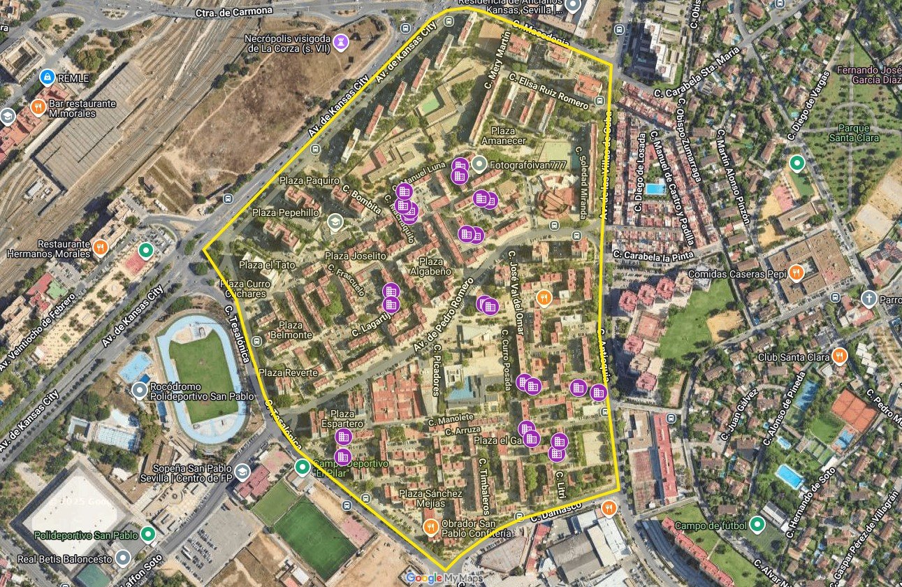 Barrios D y E del Polígono San Pablo de Sevilla. Primera fase de convocatoria
